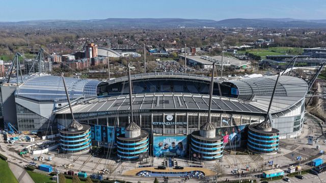 An aerial view of The City of Manchester Stadium during the UEFA Champions League last 16 second leg match Manchester City vs Real Madrid at The City of Manchester Stadium, Manchester, United Kingdom on 17 March 2026

(Photo by Mark Cosgrove/News Images)