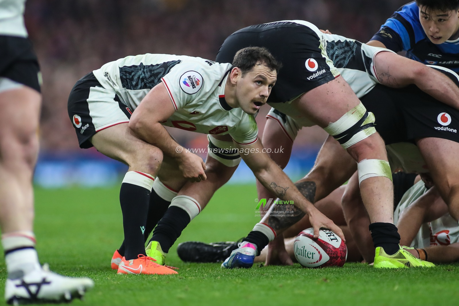 Tomos Williams of Wales during the Quilter Nations Series 2025 match Wales vs Japan at Principality Stadium, Cardiff, United Kingdom, 15th November 2025

(Photo by Andrew Lewis/News Images)

*** GER AUT SUI OUT ***