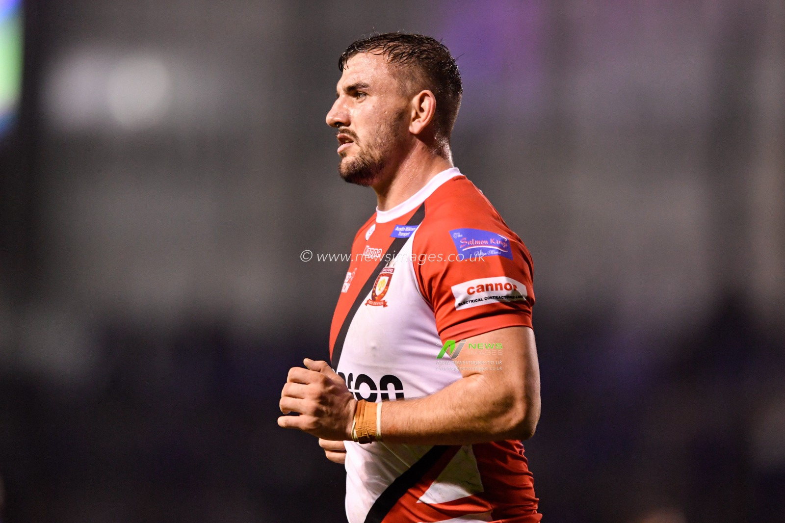 23rd January 2020, Halliwell Jones Stadium, Warrington, England; Rugby League Pre Season, Warrington Wolves v Salford Red Devils : Adam Walker (15) of Salford Red Devils in action