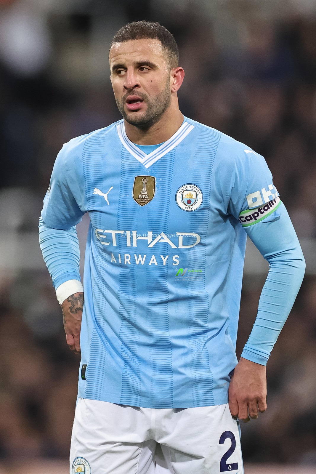Kyle Walker of Manchester City during the Premier League match Newcastle United vs Manchester City at St. James's Park, Newcastle, United Kingdom, 13th January 2024

(Photo by Mark Cosgrove/News Images)