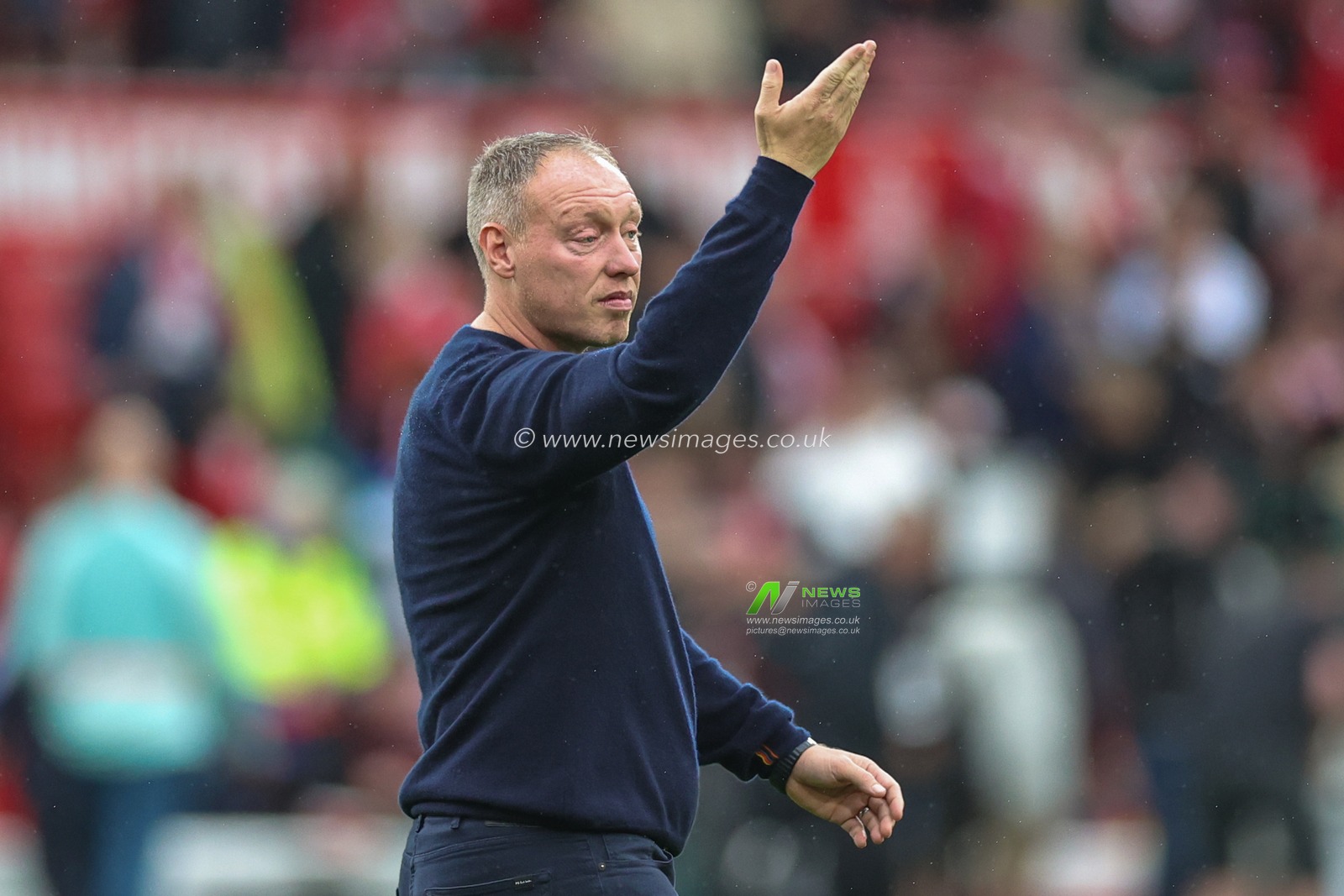 Steve Cooper manager of Nottingham Forest interacts with the fans after the Premier League match Nottingham Forest vs Brentford at City Ground, Nottingham, United Kingdom, 1st October 2023

(Photo by Mark Cosgrove/News Images)