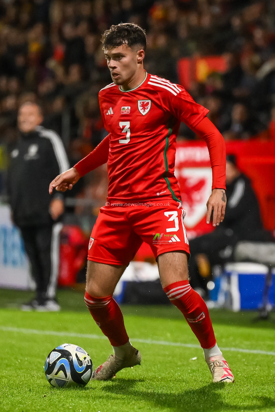 Neco Williams of Wales in action during the International Friendly match Wales vs Gibraltar at SToK Cae Ras, Wrexham, United Kingdom, 11th October 2023

(Photo by Craig Thomas/News Images)