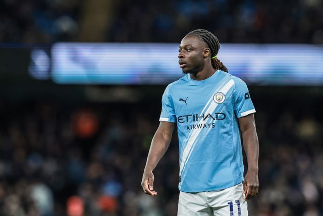 Jeremy Doku of Manchester City during the Premier League match Manchester City vs Crystal Palace at Etihad Stadium, Manchester, United Kingdom on 13 May 2026

(Photo by Mark Cosgrove/News Images)