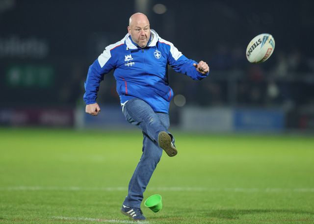 fans try their luck at the crossbar challenge during the Betfred Super League Round 1 match Wakefield Trinity vs Toulouse Olympique at DIY Kitchens Stadium, Wakefield, United Kingdom on 14 February 2026

(Photo by Richard Bierton/News Images)
