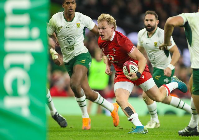 Blair Murray of Wales during the Quilter Nations Series 2025 match Wales vs South Africa at Principality Stadium, Cardiff, United Kingdom, 29th November 2025

(Photo by Andrew Lewis/News Images)

*** GER AUT SUI OUT ***