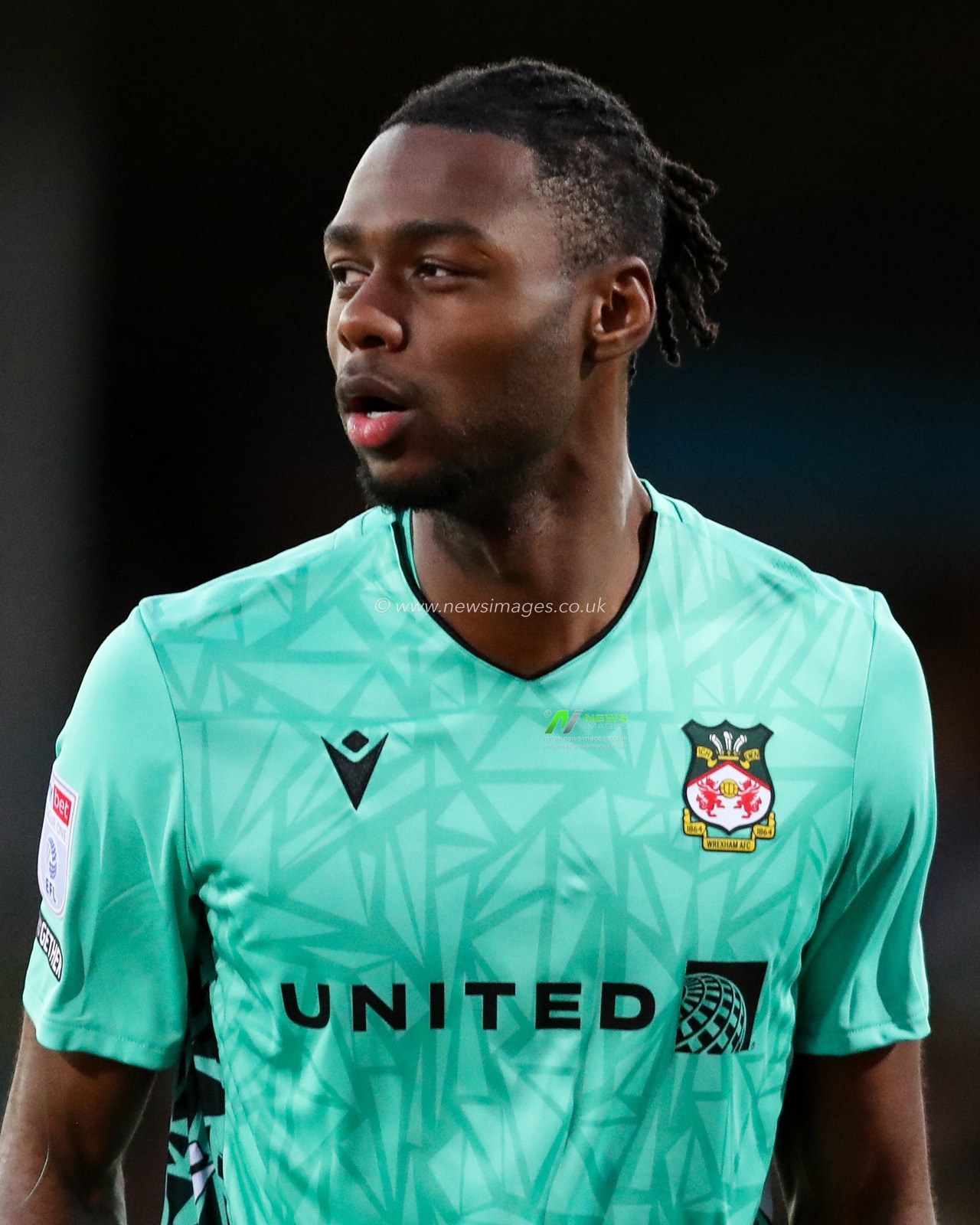 Arthur Okonkwo of Wrexham AFC lines up prior to the Sky Bet League 1 match Cambridge United vs Wrexham at Abbey Stadium, Cambridge, United Kingdom, 1st April 2025

(Photo by Izzy Poles/News Images)