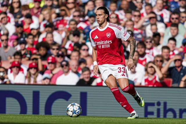 Riccardo Calafiori of Arsenal during the Pre-season friendly match Arsenal vs Athletic Bilbao at Emirates Stadium, London, United Kingdom, 9th August 2025

(Photo by Harvey Murphy/News Images)