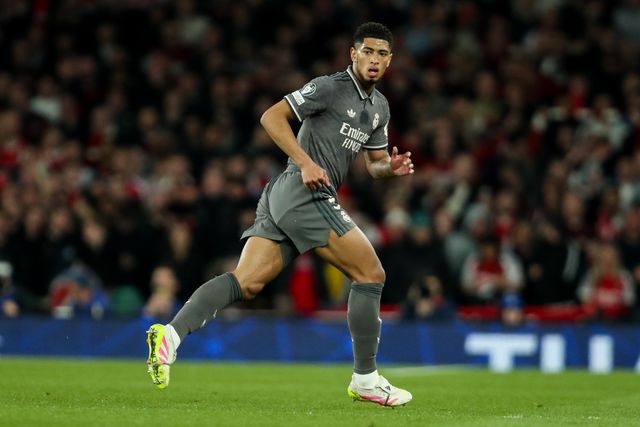 Jude Bellingham of Real Madrid in action during the UEFA Champions League Quarter-finals match Arsenal vs Real Madrid at Emirates Stadium, London, United Kingdom, 8th April 2025

(Photo by Izzy Poles/News Images)