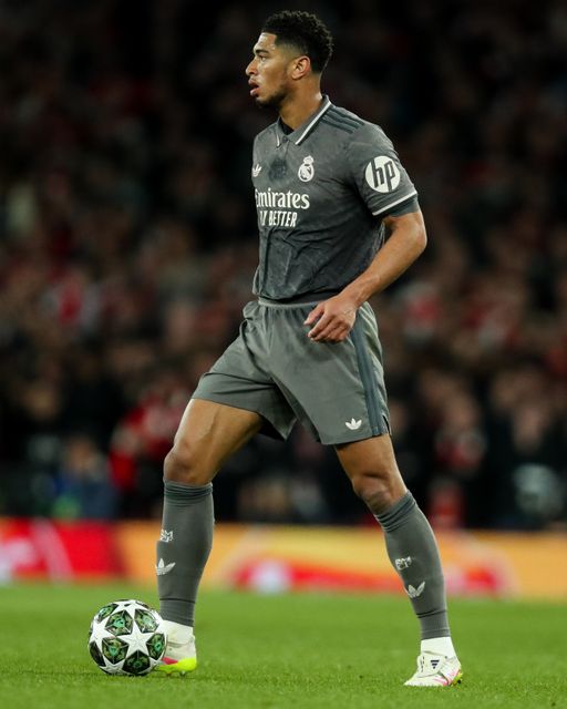 Jude Bellingham of Real Madrid runs with the ball during the UEFA Champions League Quarter-finals match Arsenal vs Real Madrid at Emirates Stadium, London, United Kingdom, 8th April 2025

(Photo by Izzy Poles/News Images)
