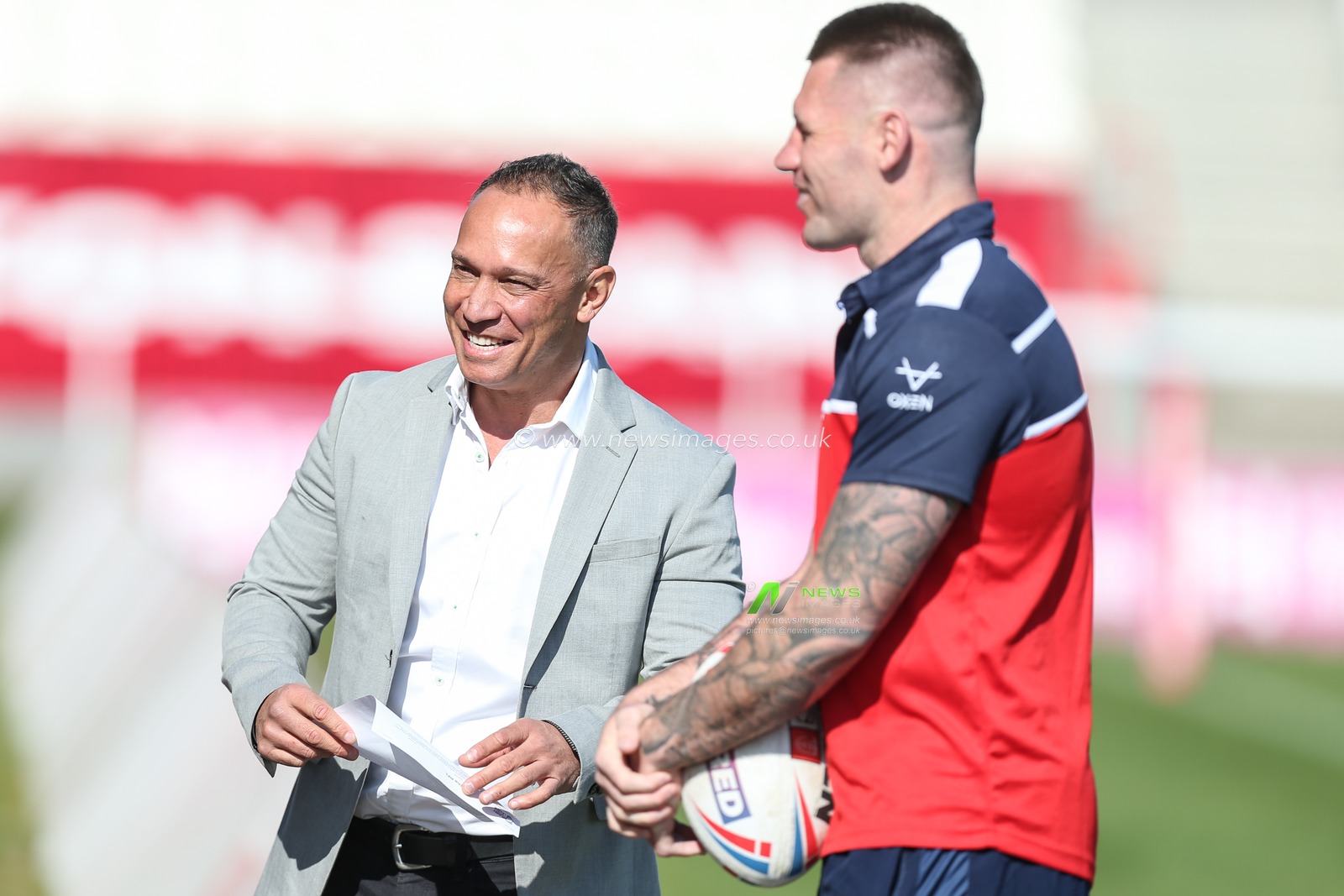 Adrian Lam Head Coach of Leigh Centurions prior to the match starting
