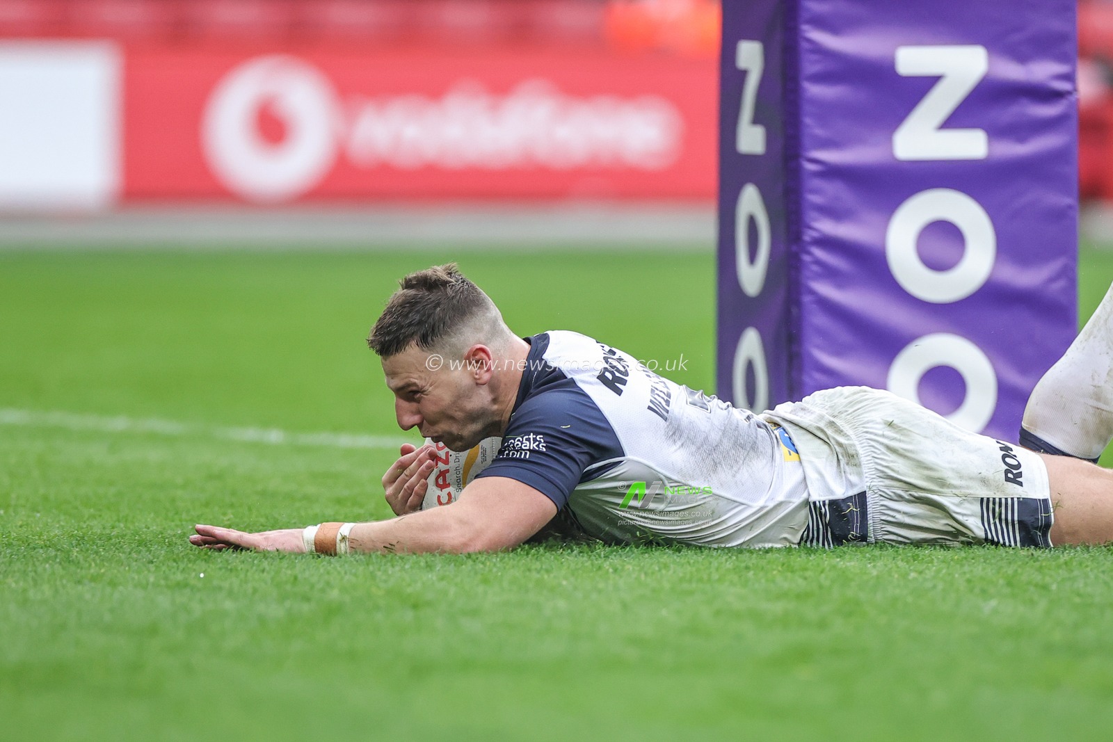 George Williams of England goes over for a try during the Rugby League World Cup 2021 match England vs Greece at Bramall Lane, Sheffield, United Kingdom, 29th October 2022

(Photo by Mark Cosgrove/News Images)