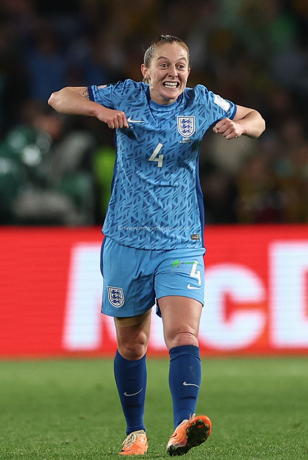 Keira Walsh #4 of England celebrates winning 1-3 during the FIFA Women's World Cup 2023 Semi-Final match Australia Women vs England Women at Stadium Australia, Sydney, Australia, 16th August 2023

(Photo by Patrick Hoelscher/News Images)