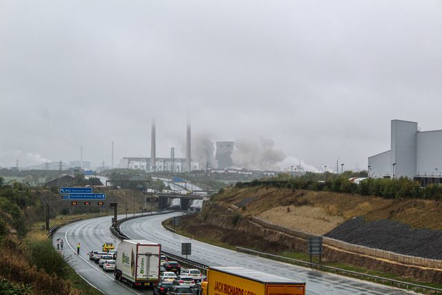 Ferrybridge Power Station Cooling Tower Demolition of 4 towers