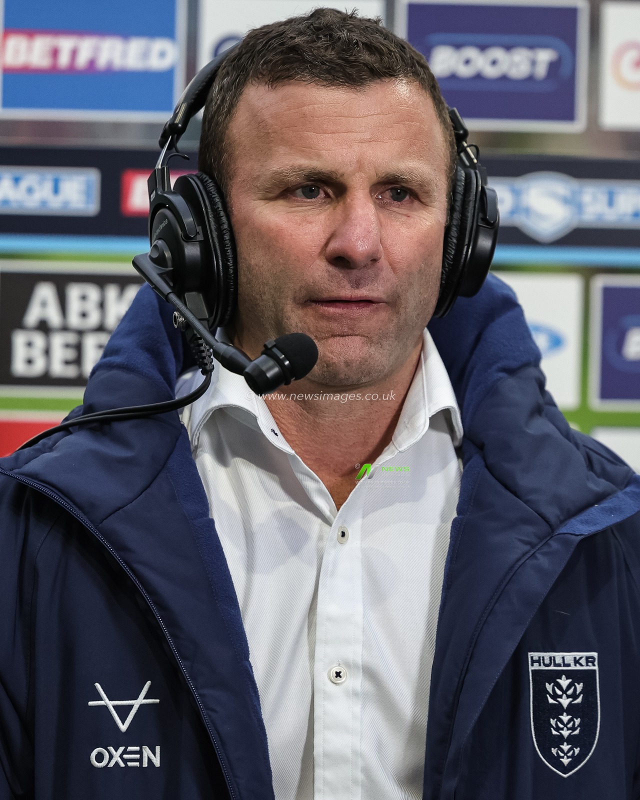 Willie Peters head coach of Hull KR speaks to Sky Sports Rugby League in the post match live TV broadcast during the Betfred Super League Round 4 match Huddersfield Giants vs Hull KR at Accu Stadium, Huddersfield, United Kingdom on 08 March 2026

(Photo by Mark Cosgrove/News Images)
