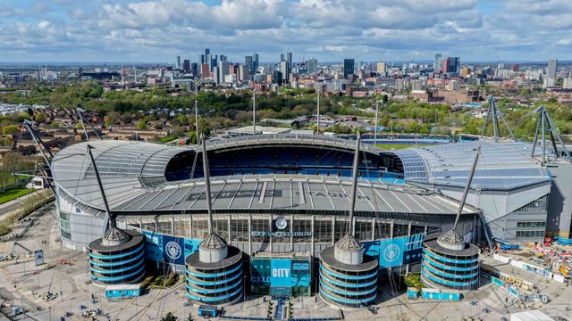 An aerial view of The Etihad Stadium during the Premier League match Manchester City vs Arsenal at Etihad Stadium, Manchester, United Kingdom on 19 April 2026

(Photo by Mark Cosgrove/News Images)