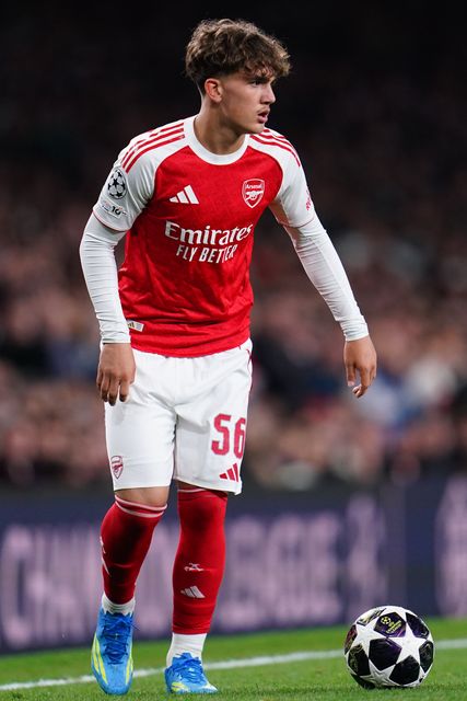 Max Dowman of Arsenal with the ball during the UEFA Champions League Quarter Finals match Arsenal vs Sporting CP at Arsenal stadium, London, United Kingdom on 15 April 2026

(Photo by Harvey Murphy/News Images)