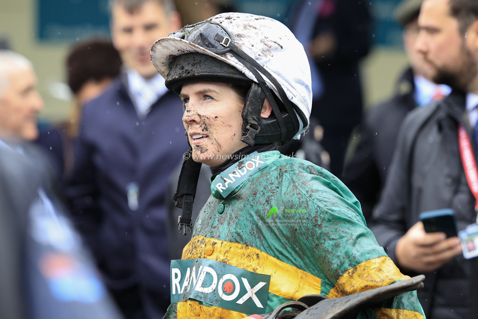 Rachel Blackmore after winning The Poundland Top Novices' Hurdle on Inthepocket  during the Randox Grand National festival 2023 Ladies Day at Aintree Racecourse, Liverpool, United Kingdom, 14th April 2023

(Photo by Conor Molloy/News Images)