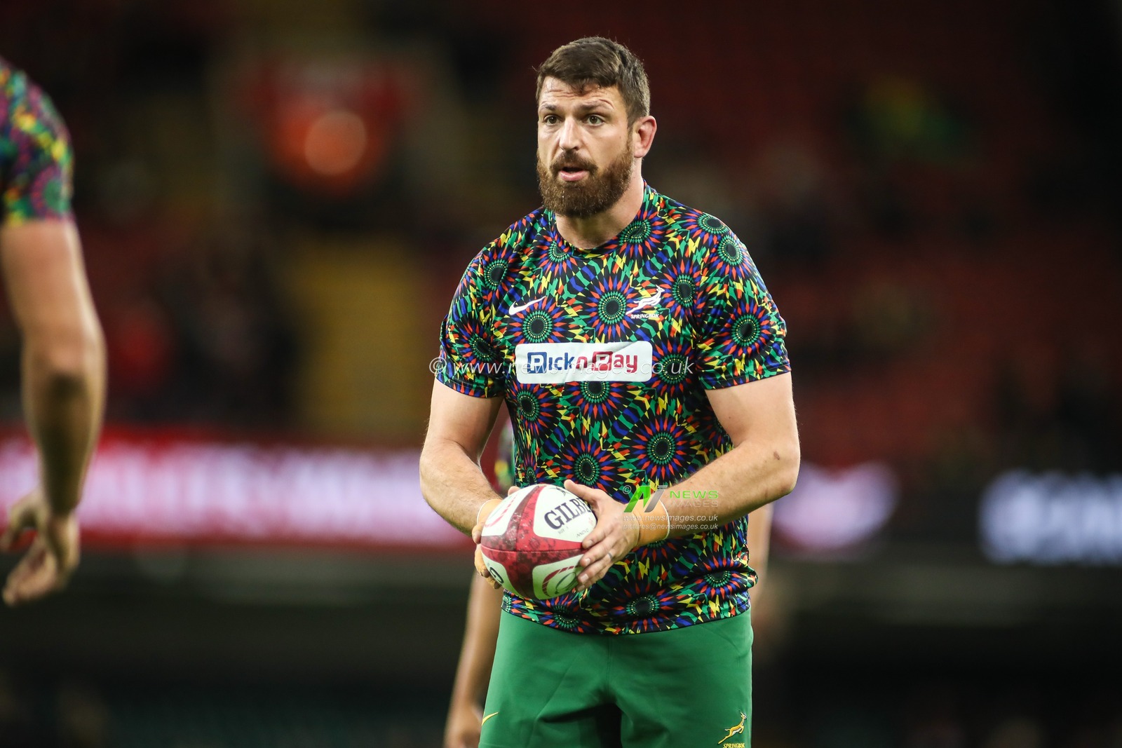 Jean Kleyn of South Africa warms-up ahead of the Quilter Nations Series 2025 match Wales vs South Africa at Principality Stadium, Cardiff, United Kingdom, 29th November 2025

(Photo by Andrew Lewis/News Images)

*** GER AUT SUI OUT ***