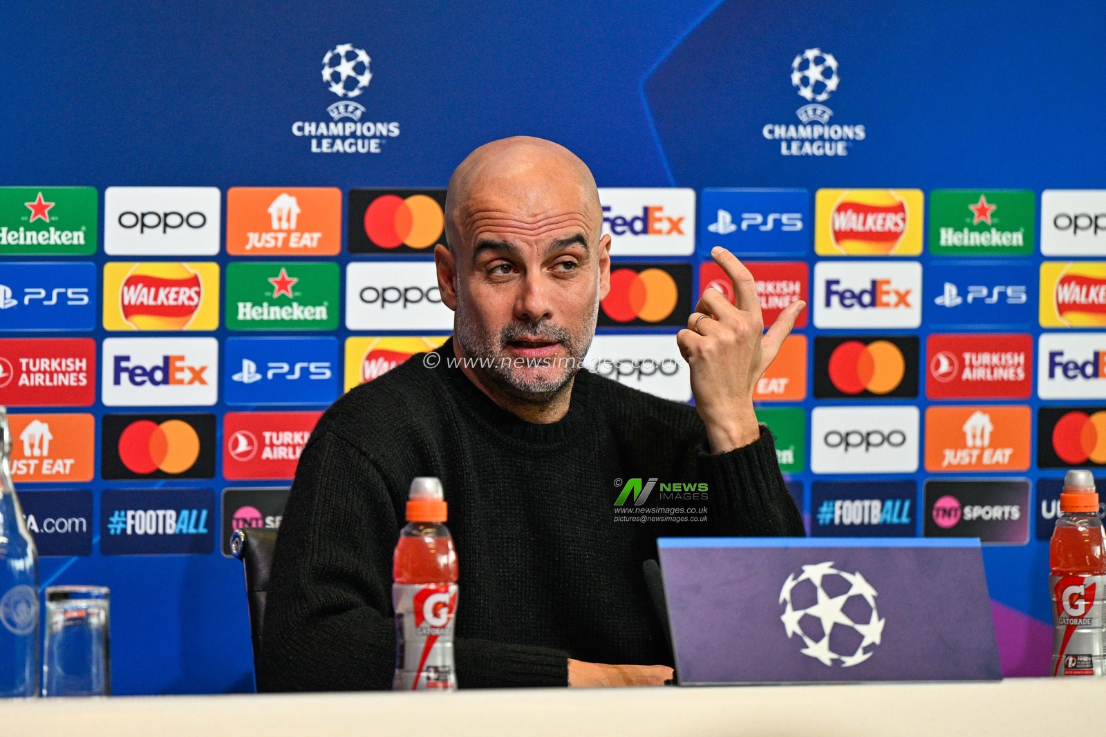 Pep Guardiola Manager of Manchester City during the Manchester City Champions League press Conference at Joie Stadium, Manchester, United Kingdom, 16th April 2024

(Photo by Cody Froggatt/News Images)