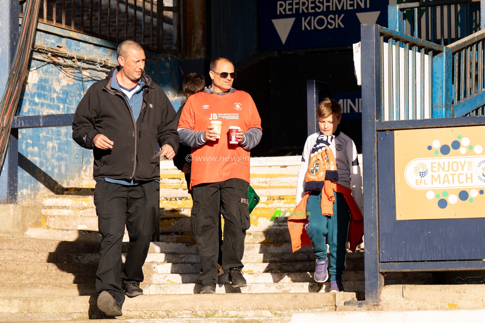Luton Town fans turn up the game tonight
