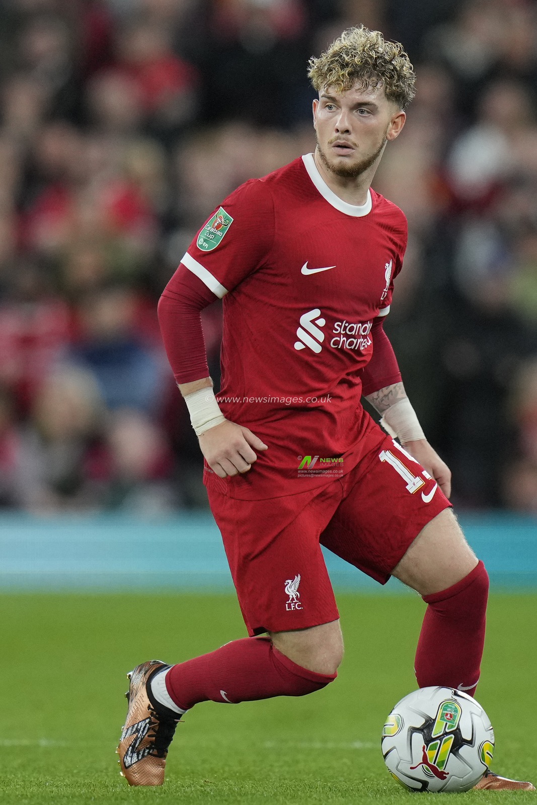 Harvey Elliott #19 of Liverpool during the Carabao Cup Third Round match Liverpool vs Leicester City at Anfield, Liverpool, United Kingdom, 27th September 2023

(Photo by Steve Flynn/News Images)