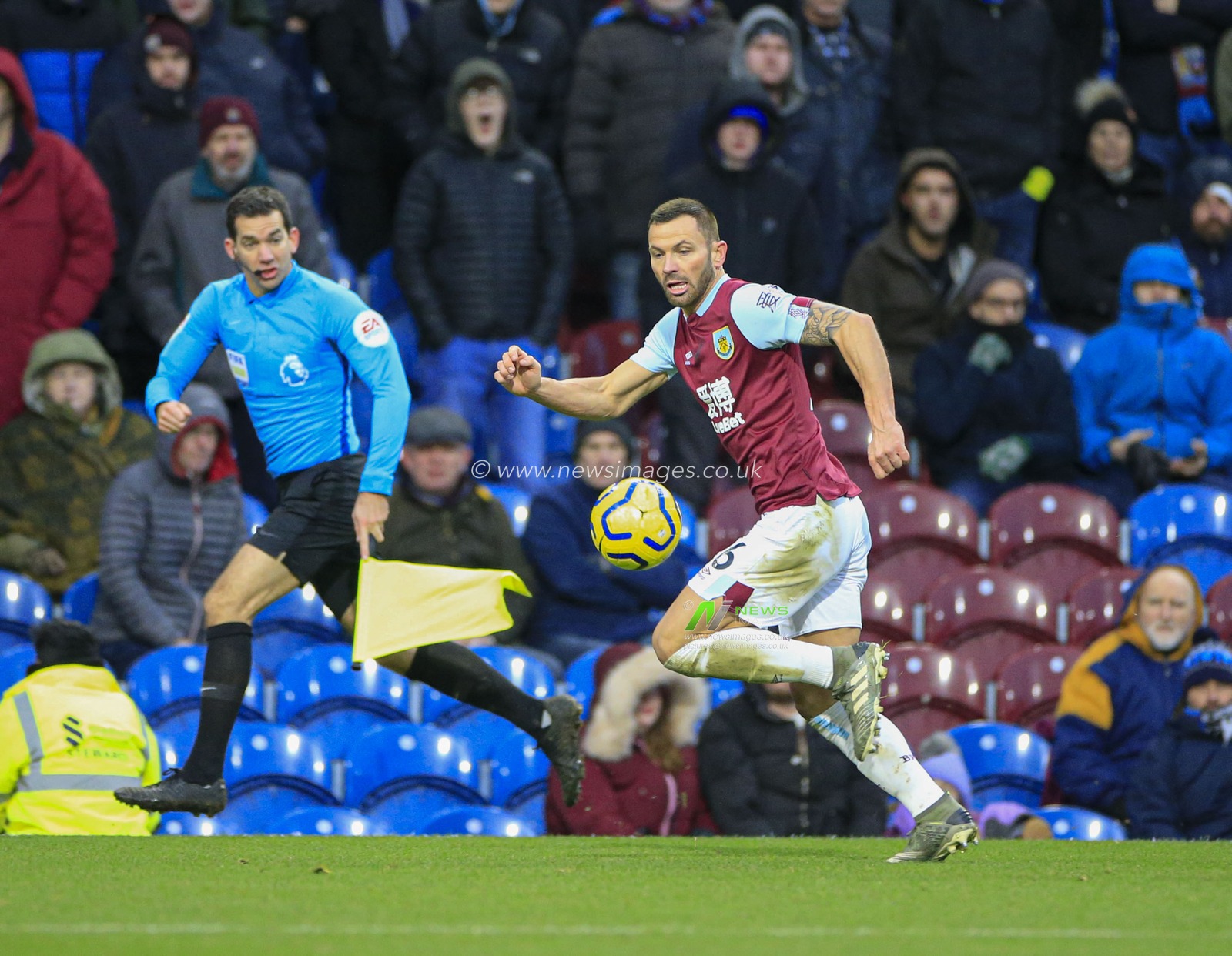 14th December 2019, Turf Moor, Burnley, England; Premier League, Burnley v Newcastle United : Phillip Bardsley (26) of Burnley 
Credit: Conor Molloy/News Images
