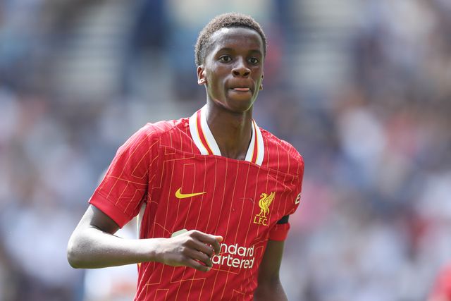 Trey Nyoni of Liverpool during the Pre-season friendly match Preston North End vs Liverpool at Deepdale, Preston, United Kingdom, 13th July 2025

(Photo by Jorge Horsted/News Images)
