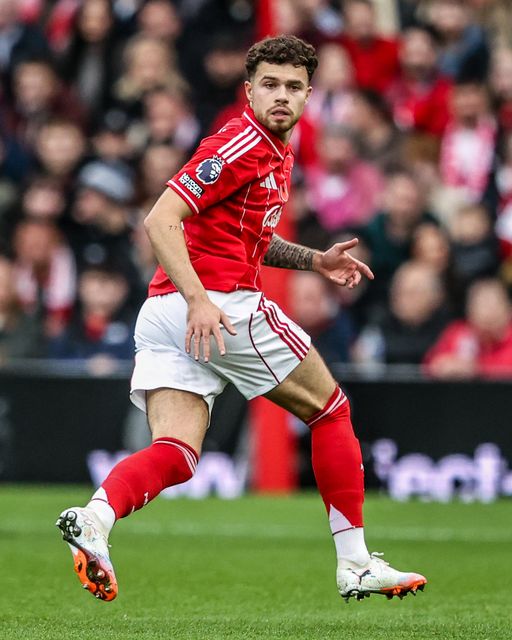 Neco Williams of Nottingham Forest during the Premier League match Nottingham Forest vs Manchester United at City Ground, Nottingham, United Kingdom, 1st November 2025

(Photo by Alfie Cosgrove/News Images)

*** GER AUT SUI OUT ***