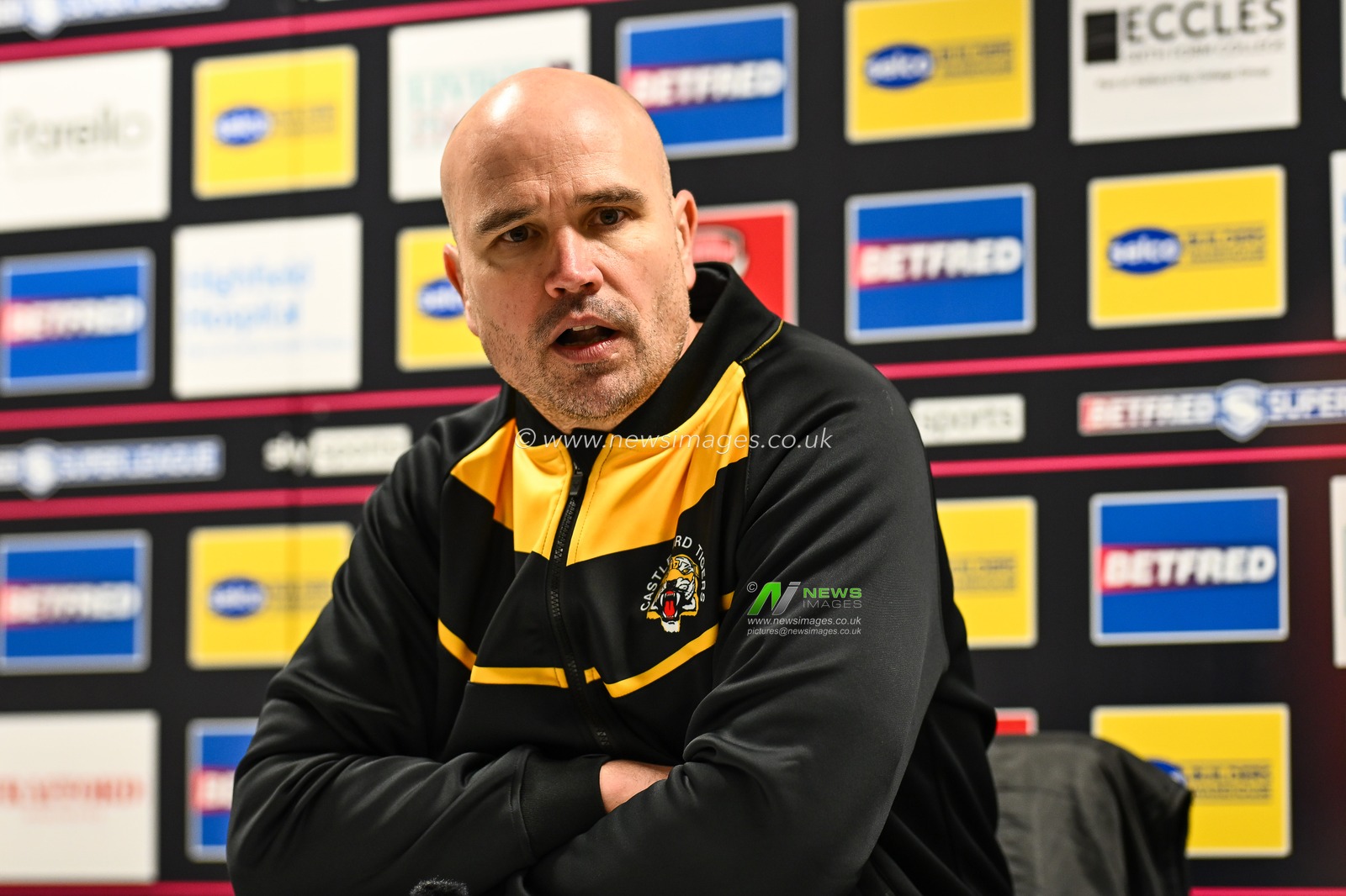 Craig Lingard Head Coach of Castleford Tigers during the post match press conference during the Betfred Super League match Salford Red Devils vs Castleford Tigers at Salford Community Stadium, Eccles, United Kingdom, 25th February 2024

(Photo by Craig Thomas/News Images)