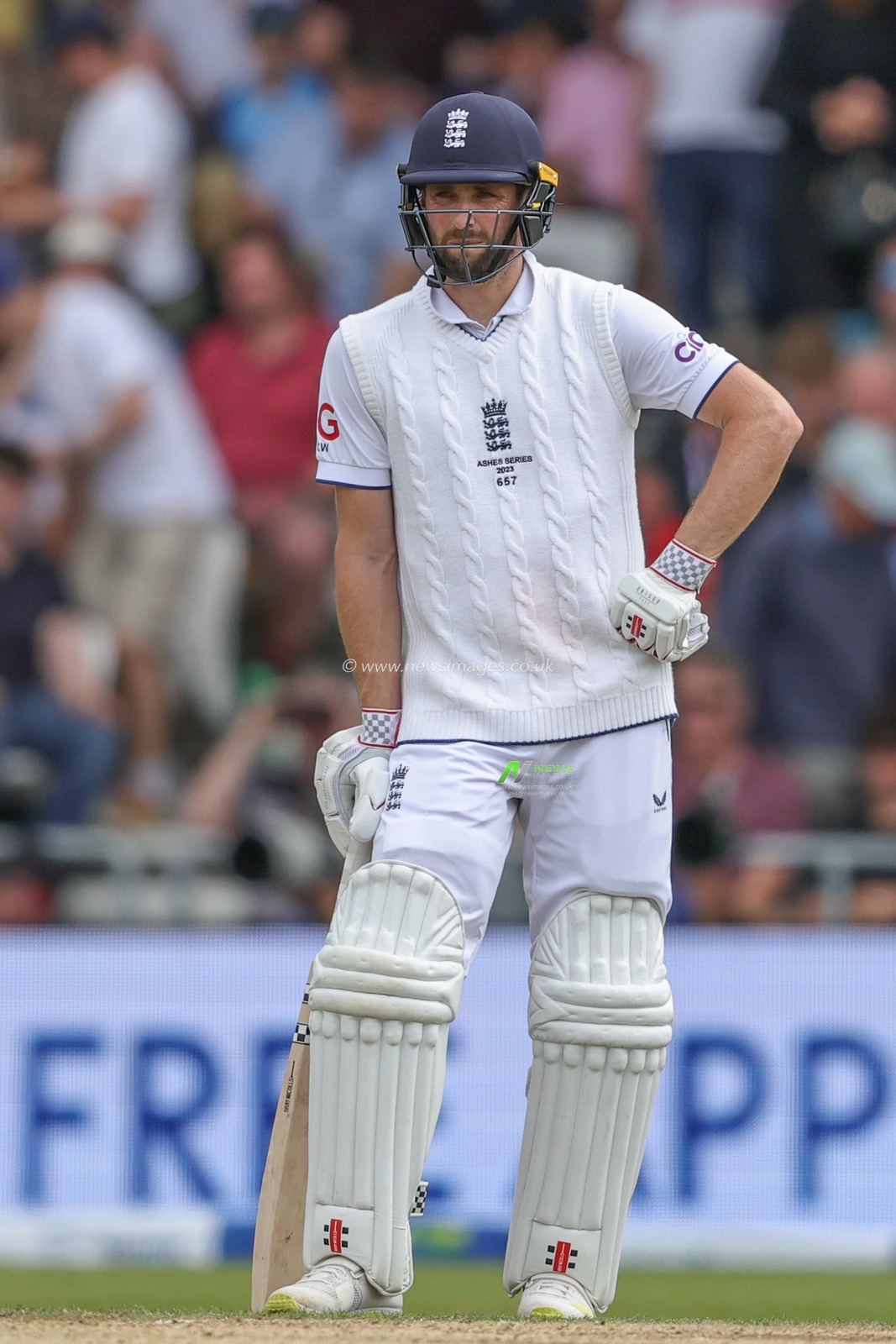Chris Woakes of England during the LV= Insurance Ashes Third Test Series Day 4 England vs Australia at Headingley Stadium, Leeds, United Kingdom, 9th July 2023

(Photo by Mark Cosgrove/News Images)