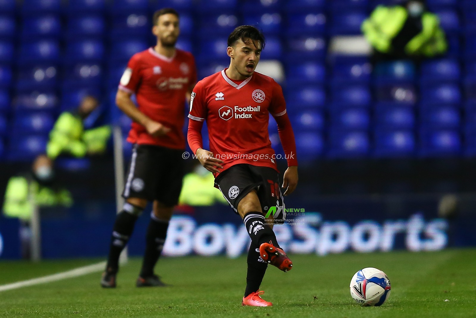 Ilias Chair of Queens Park Rangers passes the ball