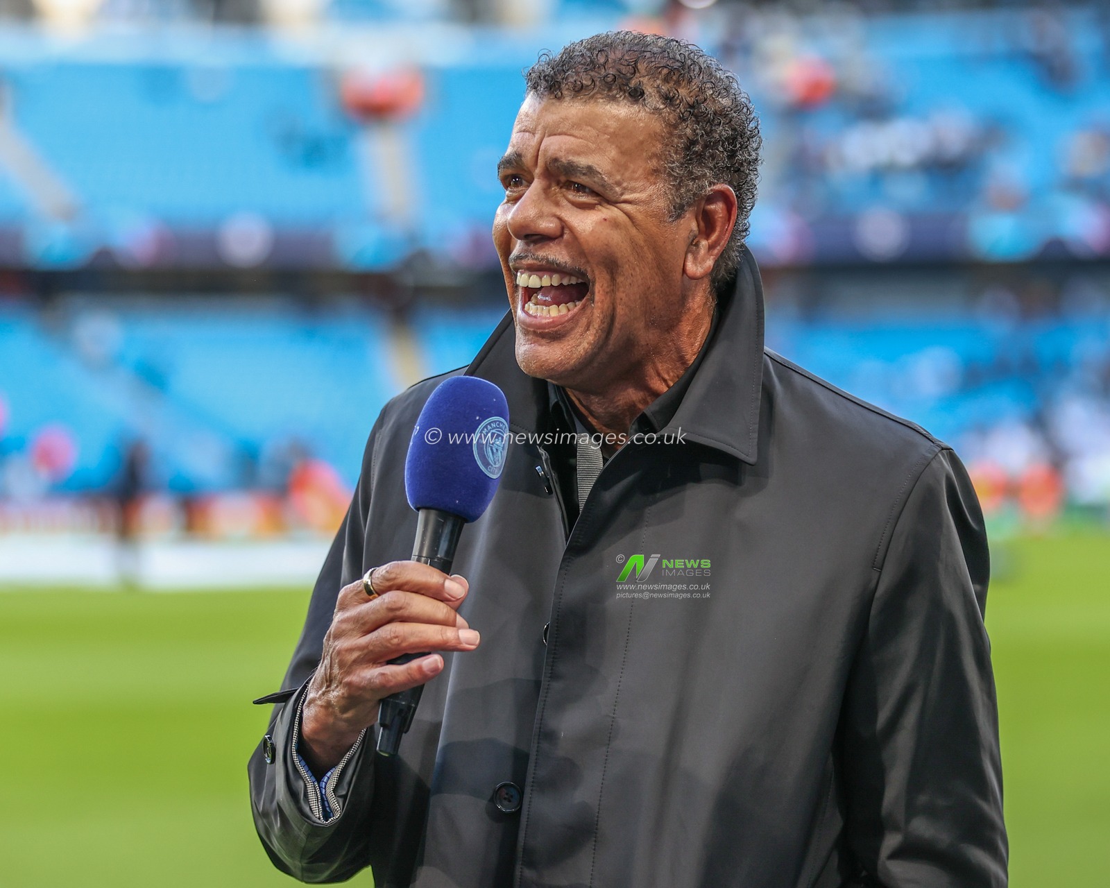 Chris Kamara during the UEFA Champions League Quarter Final Manchester City vs Real Madrid at Etihad Stadium, Manchester, United Kingdom, 17th April 2024

(Photo by Mark Cosgrove/News Images)