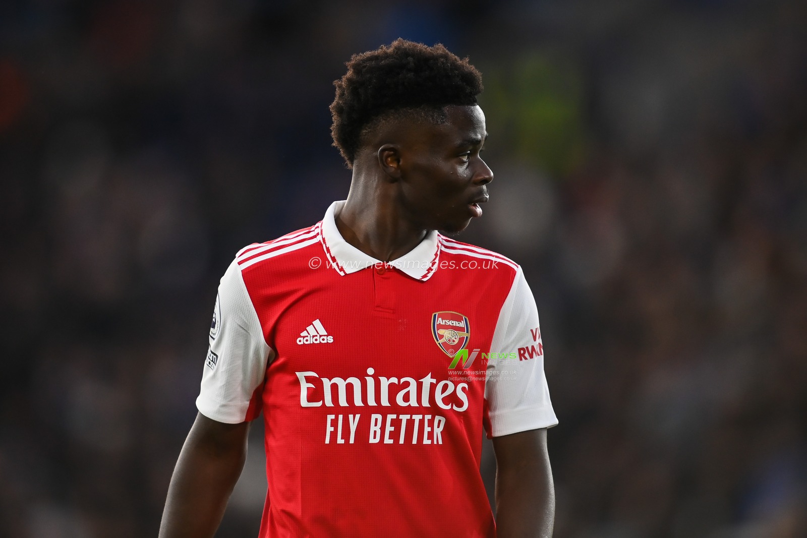 Bukayo Saka #7 of Arsenal during the Premier League match Leicester City vs Arsenal at King Power Stadium, Leicester, United Kingdom, 25th February 2023

(Photo by Craig Thomas/News Images)