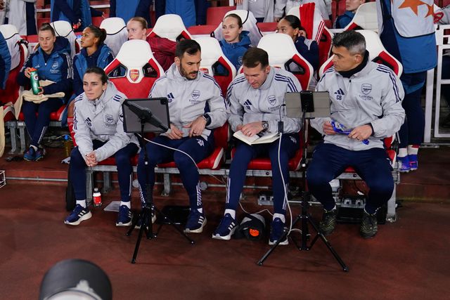 Renee Slegers manager of Arsenal during the UEFA Women's Champions League Quarter-finals match Arsenal vs Chelsea at Arsenal Stadium, London, United Kingdom on 24 March 2026

(Photo by Harvey Murphy/News Images)