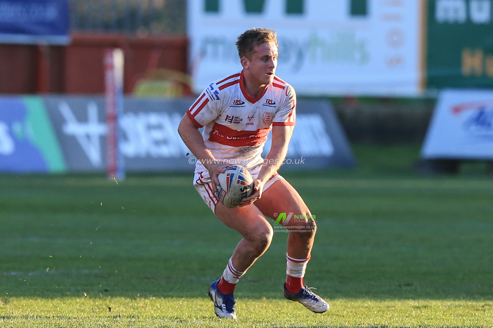 19th January 2020, Hull College Craven Park, Kingston upon Hull, England; Rugby League Pre Season, Hull Kingston Rovers v Featherstone Rovers : Jez Litten (18) of Hull KR runs with the ball

Credit: David Greaves/News Images