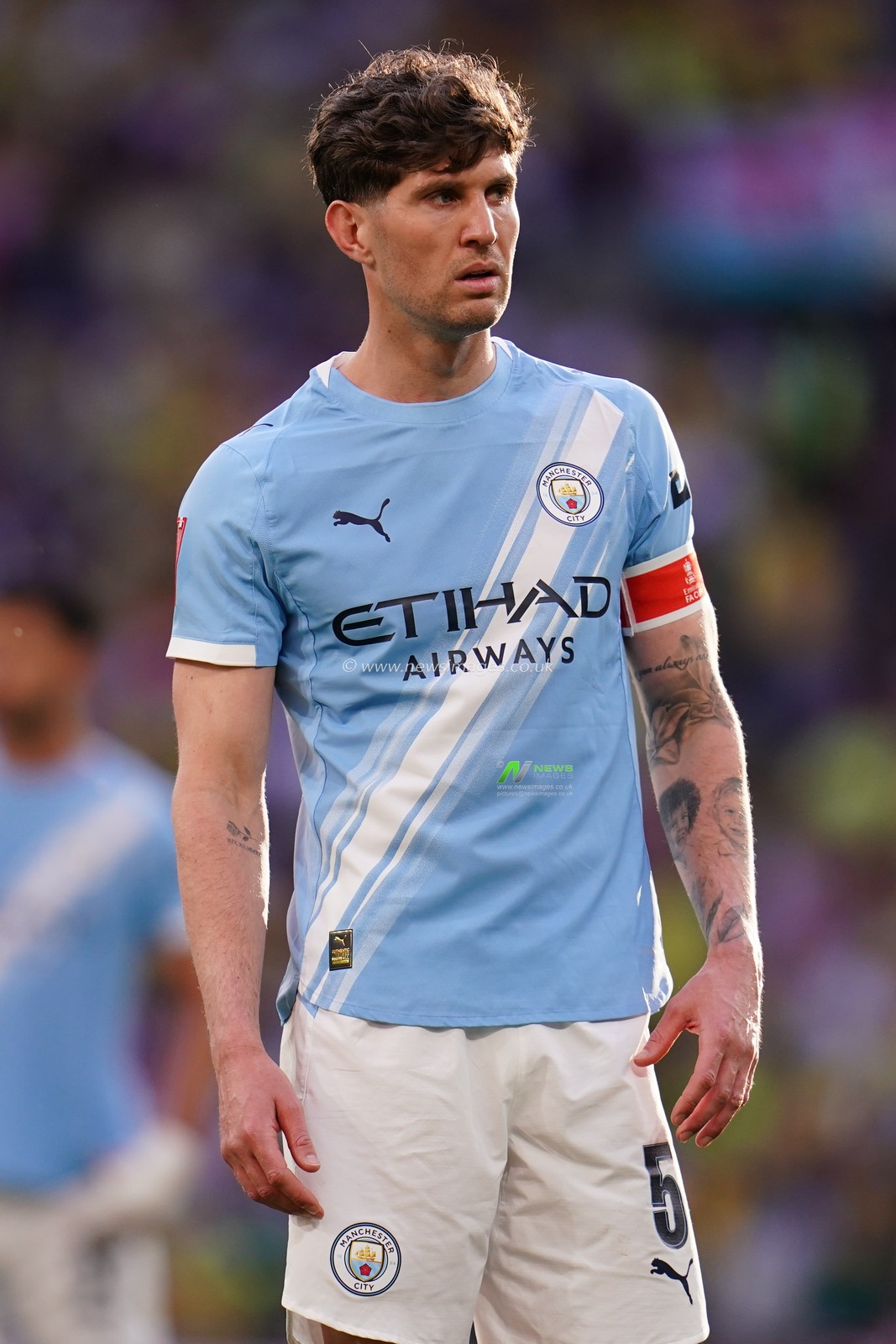 John Stones of Manchester City during the Emirates FA Cup Semi-Final match Manchester City vs Southampton at Wembley Stadium, London, United Kingdom on 25 April 2026

(Photo by Harvey Murphy/News Images)