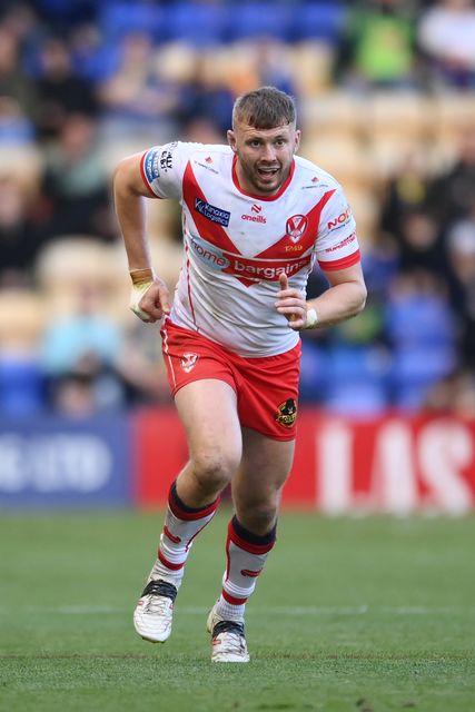 Matty Lees of St. Helens looks on during the Betfred Super League play-off Eliminator 2 Warrington Wolves v St Helens at Halliwell Jones Stadium, Warrington, United Kingdom, 28th September 2024

(Photo by Ben Roberts/News Images)