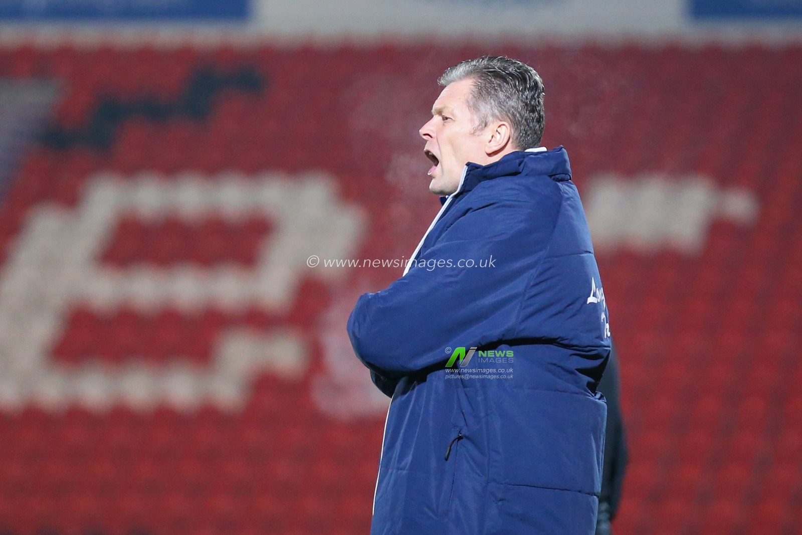 Steve Cotterill manager of Shrewsbury Town during the game