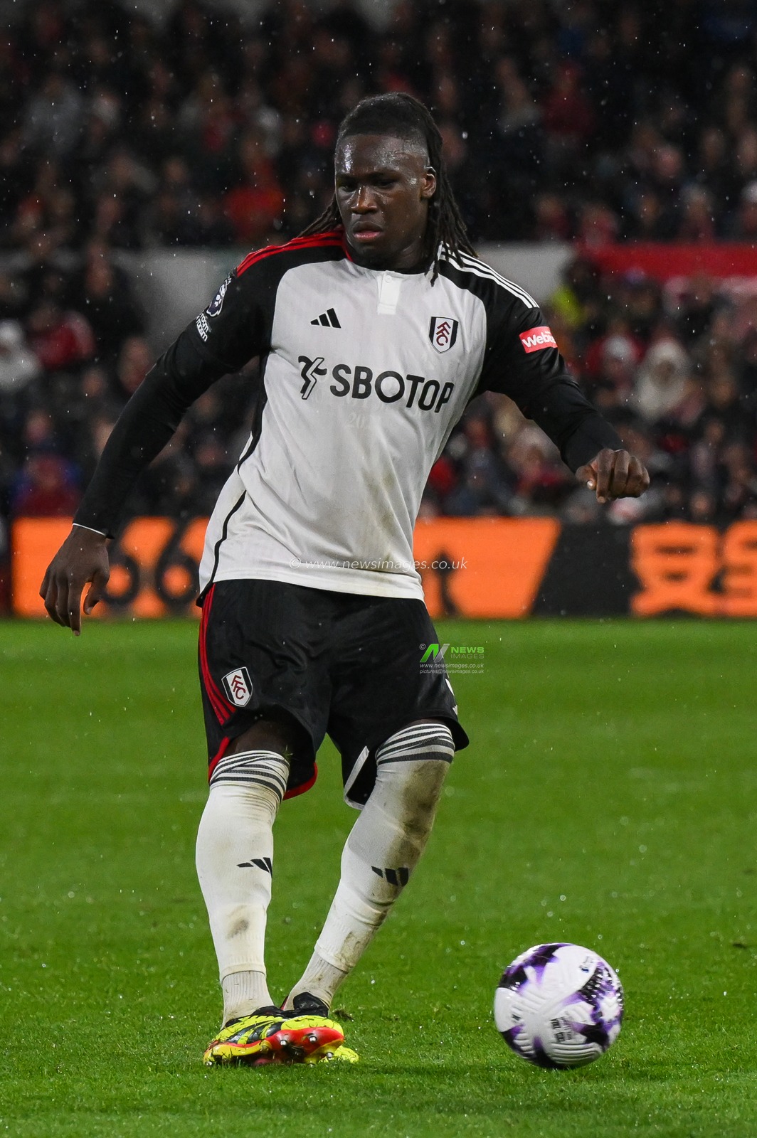 Calvin Bassey of Fulham in action during the Premier League match Nottingham Forest vs Fulham at City Ground, Nottingham, United Kingdom, 2nd April 2024

(Photo by Craig Thomas/News Images)