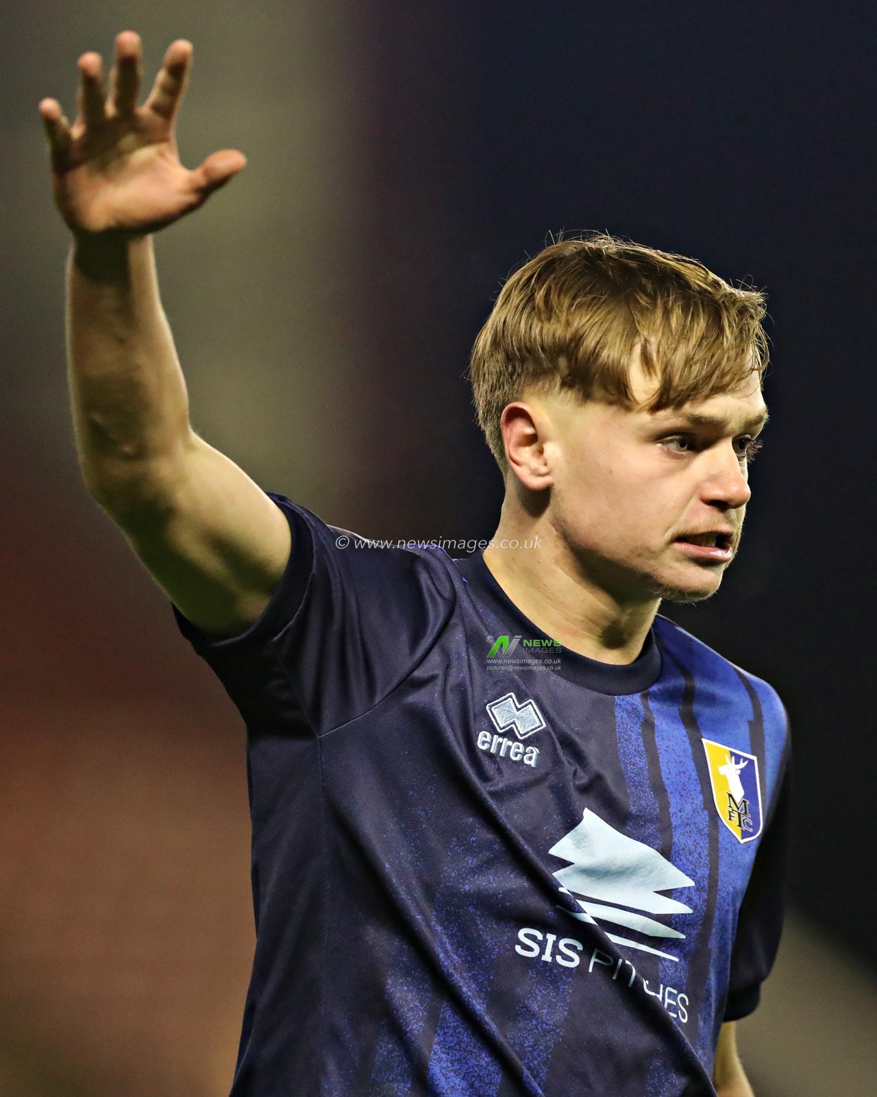 TJ Grimes of Mansfield Town U18's during the FA Youth Cup U18’s round 2 match Barnsley vs Mansfield Town at Oakwell, Barnsley, United Kingdom, 17th November 2025(Photo by Sam Eaden/News Images)
