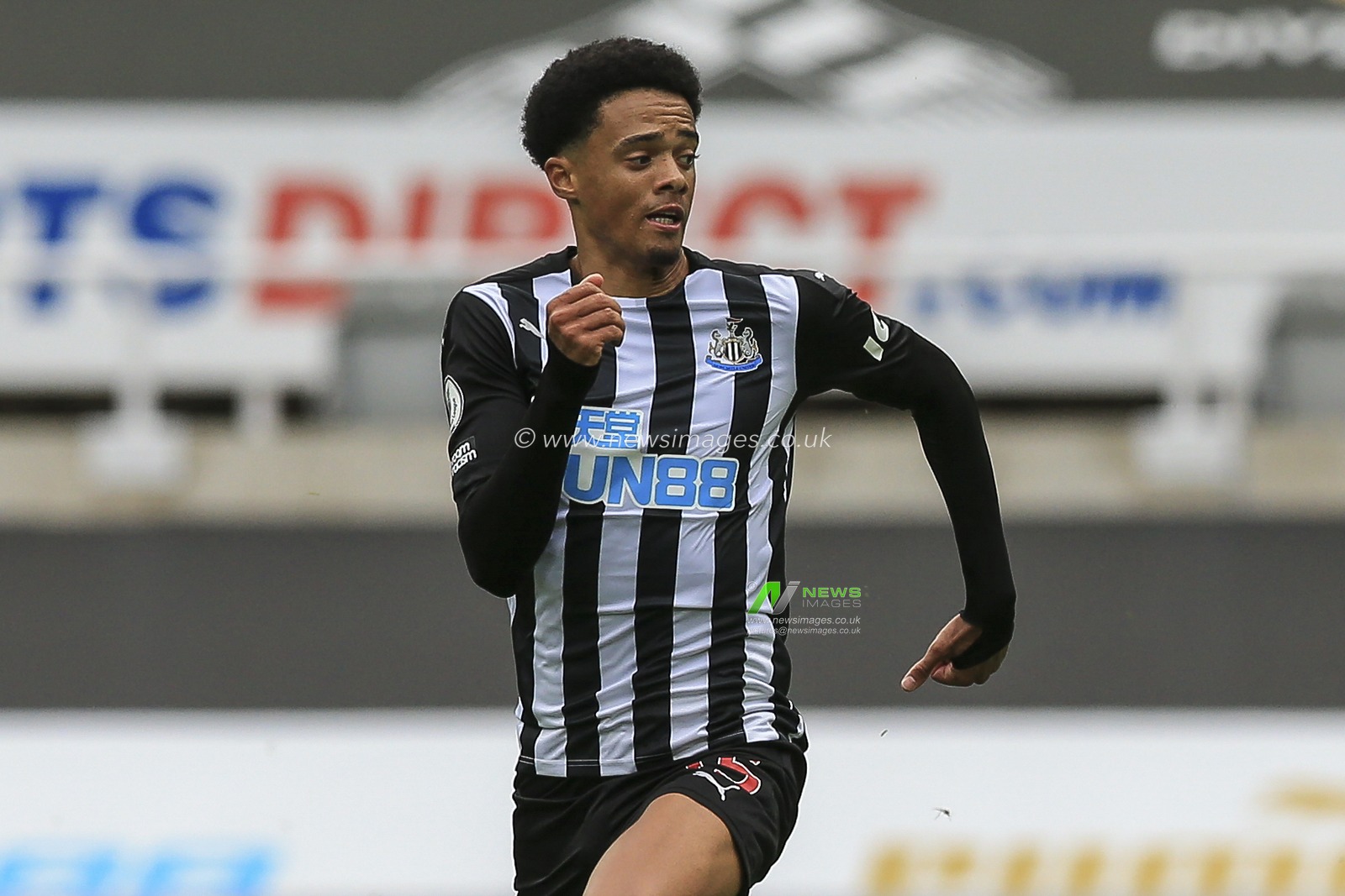 Jamal Lewis (15) of Newcastle United in action