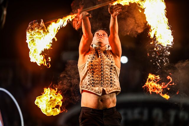 Pre-match entertainment ahead of the Betfred Super League round 5 match Wakefield Trinity vs Leigh Leopards at DIY Kitchens Stadium, Wakefield, United Kingdom on 20 March 2026

(Photo by Alfie Cosgrove/News Images)