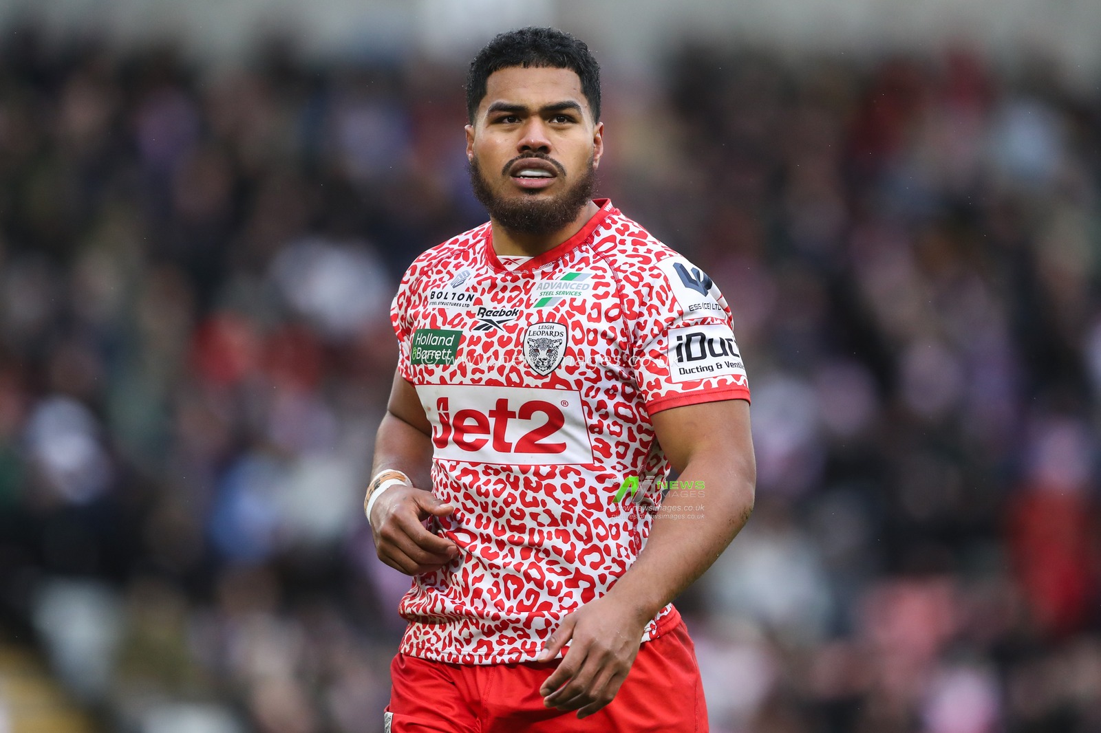 Alec Tuitavake of Leigh Leopards during the Betfred Super League Round 2 match Leigh Leopards vs Huddersfield Giants at Leigh Sports Village, Leigh, United Kingdom, 23rd February 2025

(Photo by Gareth Evans/News Images)