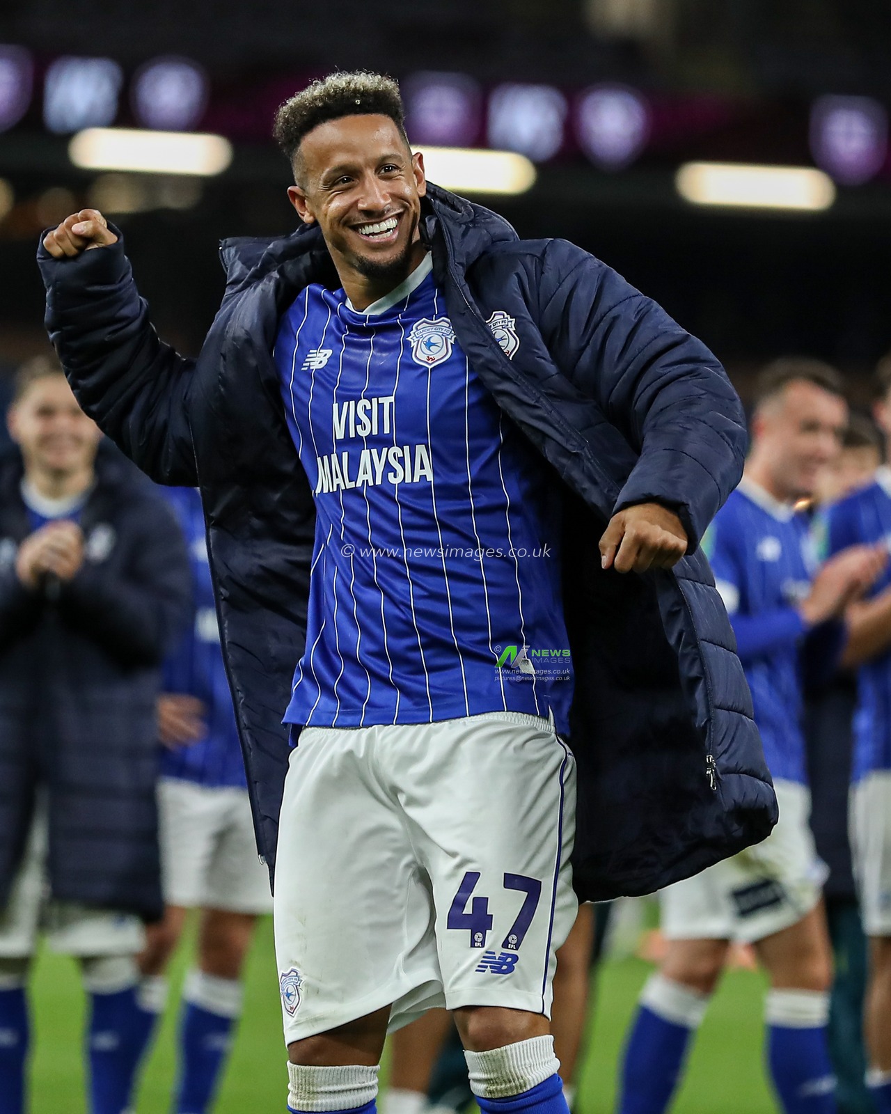 Callum Robinson of Cardiff City celebrates 1-2 win after the Carabao Cup round 3 match Burnley vs Cardiff City at Turf Moor, Burnley, United Kingdom, 23rd September 2025

(Photo by Jorge Horsted/News Images)