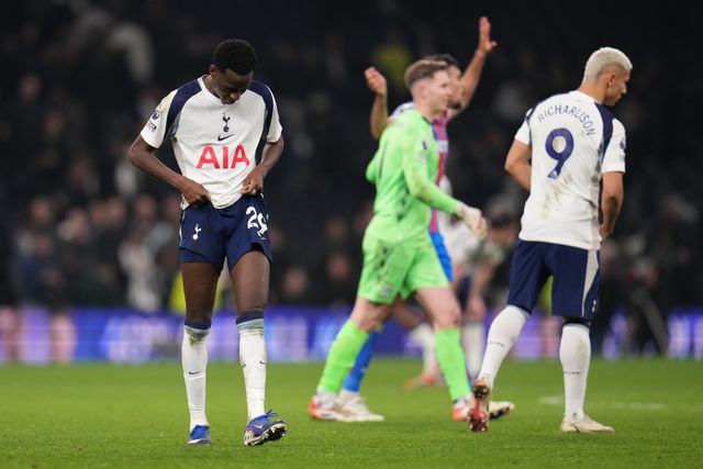 Pape Matar Sarr of Tottenham Hotspur at full time during the Premier League match Tottenham Hotspur vs Crystal Palace at Tottenham Hotspur Stadium, London, United Kingdom on 05 March 2026

(Photo by Harvey Murphy/News Images)