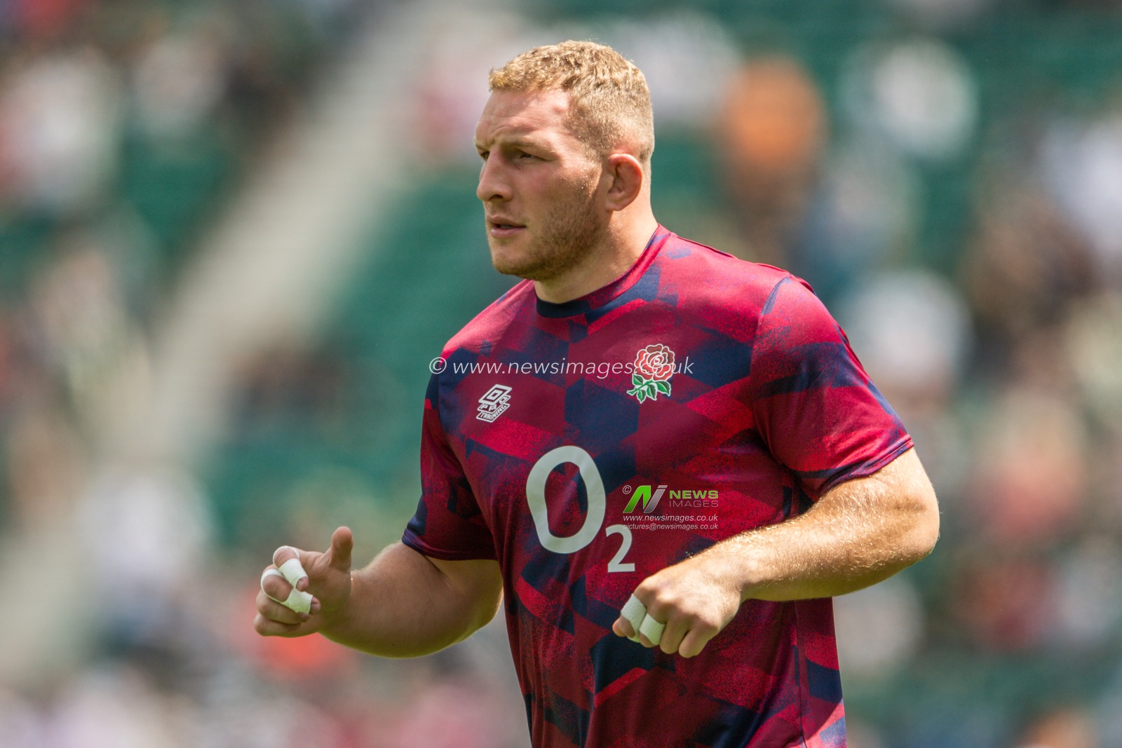 Sam Underhill of England during pre match warm up