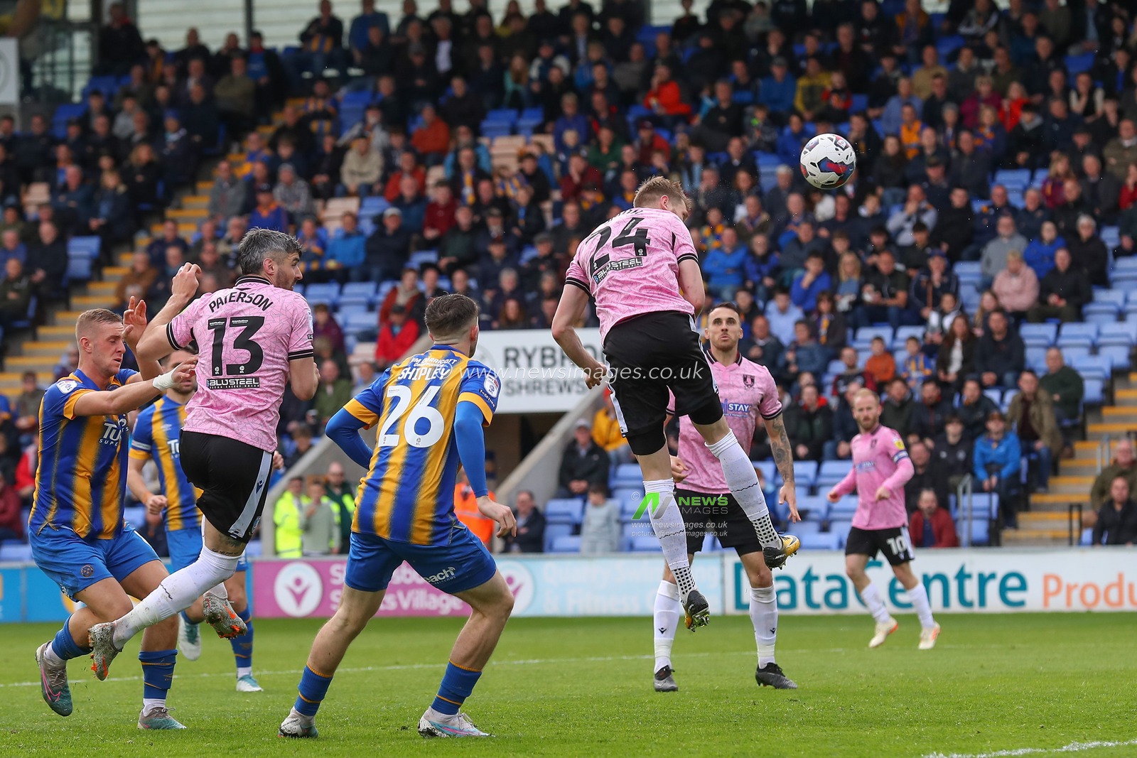 Michael Smith #24 of Sheffield Wednesday scores a goal to make it 0-2 during the Sky Bet League 1 match Shrewsbury Town vs Sheffield Wednesday at Greenhous Meadow, Shrewsbury, United Kingdom, 29th April 2023

(Photo by Gareth Evans/News Images)