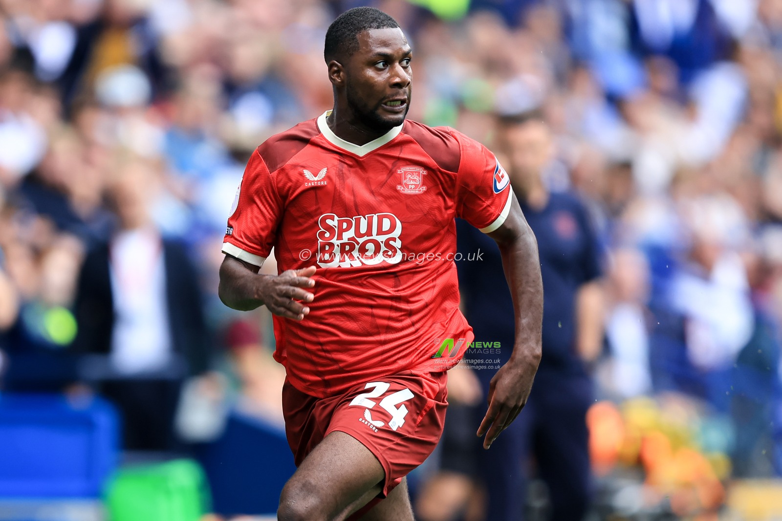 Odel Offiah of Preston North End during the Sky Bet Championship match Bolton Wanderers vs Preston North End at Toughsheet Community Stadium, Bolton, United Kingdom on 15 August 2026

(Photo by Jorge Horsted/News Images)