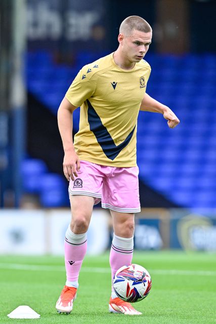 Jake Batty of Blackburn Rovers warms up ahead of  the Pre-season friendly match Stockport County vs Blackburn Rovers at Edgeley Park Stadium, Stockport, United Kingdom, 2nd August 2024

(Photo by Cody Froggatt/News Images)