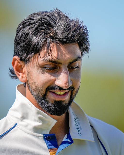 Shoaib Bashir of Derbyshire during the County Championship Division Two Derbyshire vs Gloucestershire at The Central Co-Op County Ground, Derby, United Kingdom on 24 April 2026

(Photo by Maynard Manyowa/News Images)